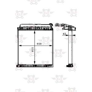 SU RADYATÖRÜ 815X668X42 3228 2528 3028 3229 2523